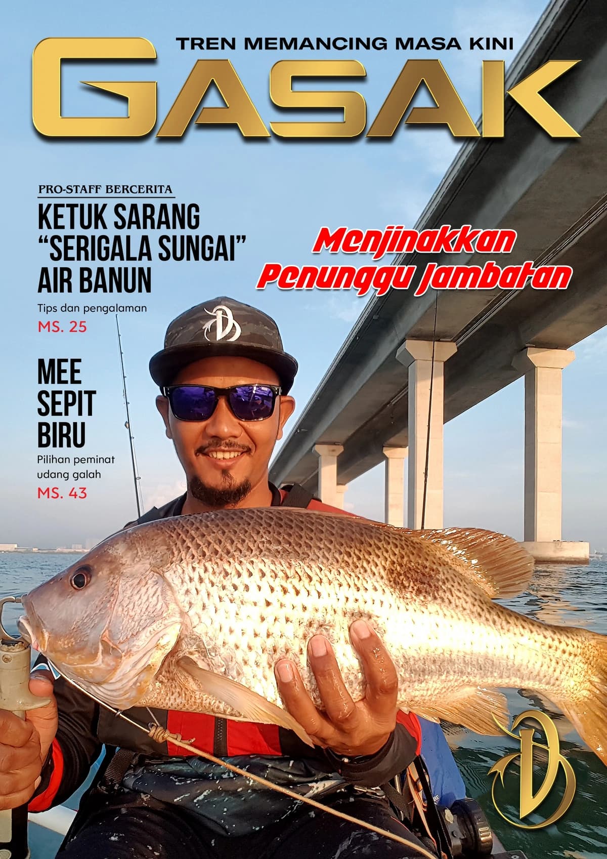 The complete GASAK angling magazine cover featuring an angler with his catch.